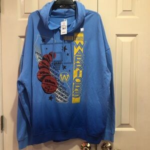 NBA Golden State Warriors Oversized Hombre Graphic Hoodie Sweatshirt XXXL NWT